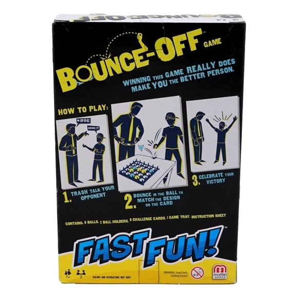 Mattel Games Bounce Off Fast Fun 2 Players For Age 7+ - Picture 1 of 3